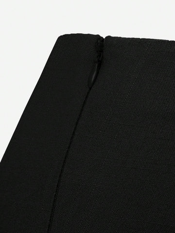 VCAY Drawstring Ruched Front Solid Pants