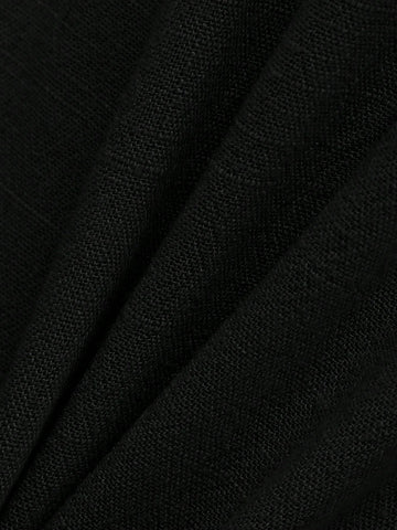 VCAY Drawstring Ruched Front Solid Pants