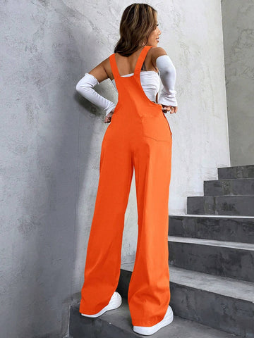 1pc Flap Pocket Overalls