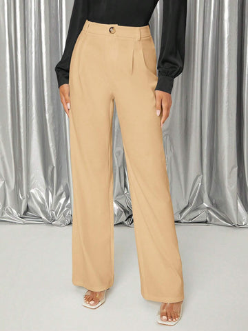 Unity Solid High Waist Wide Leg Pants