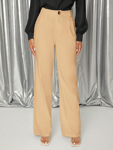 Unity High Waist Fold Pleated Pants