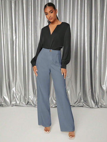 Unity Solid High Waist Wide Leg Pants