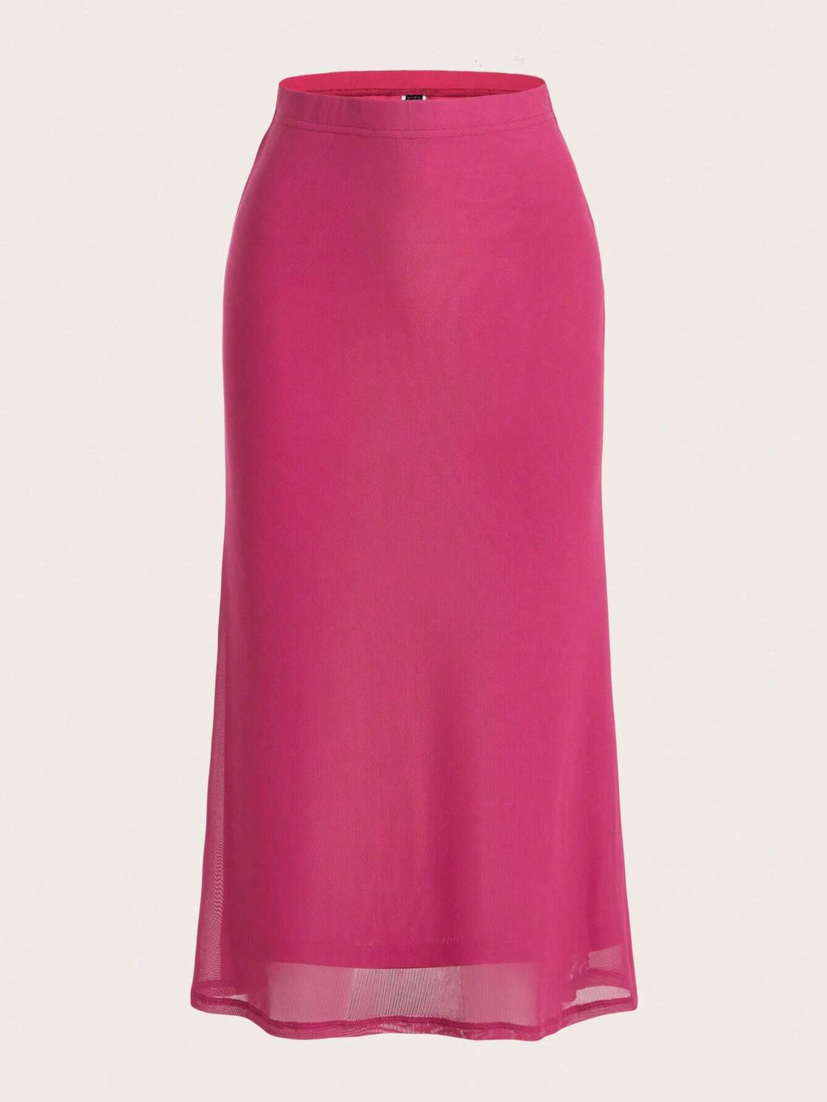 EZwear Solid Mesh Overlay Skirt