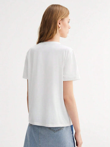 BIZwear Floral & Slogan Graphic Tee