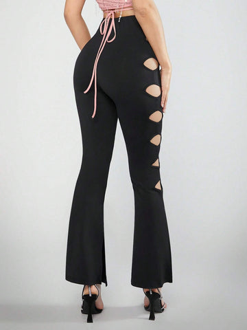 BAE Cut Out Side Flare Leg Pants