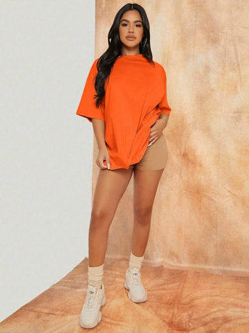 SXY Solid Drop Shoulder Tee