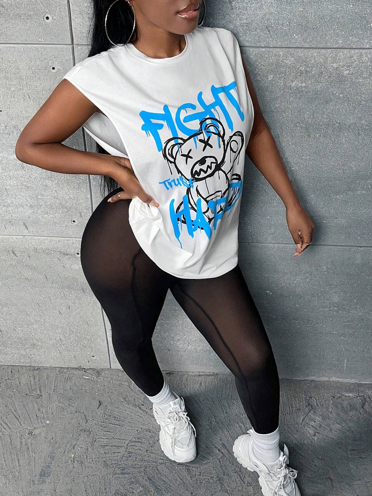 Bear & Letter Graphic Tee & Leggings