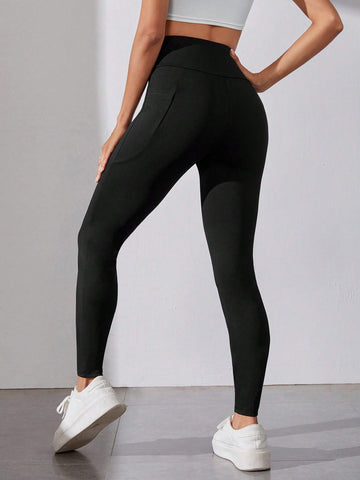 Tall Wideband Waist Solid Leggings