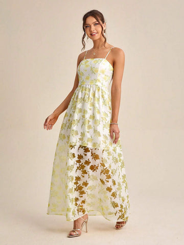 Floral Print Cami Bridesmaid Dress