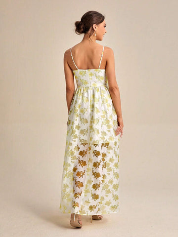Floral Print Cami Bridesmaid Dress