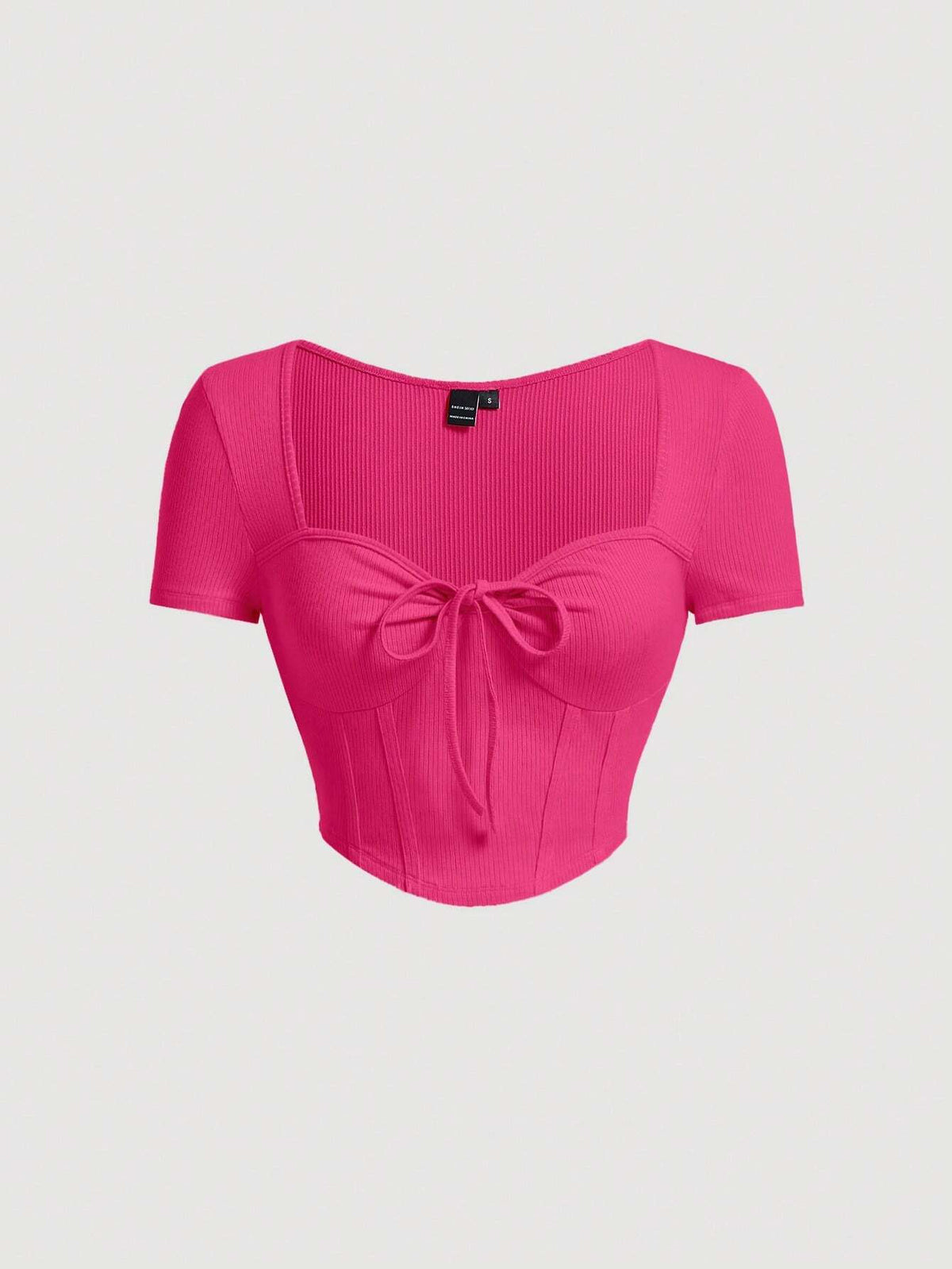 Tie Front Bandana Hem Tee