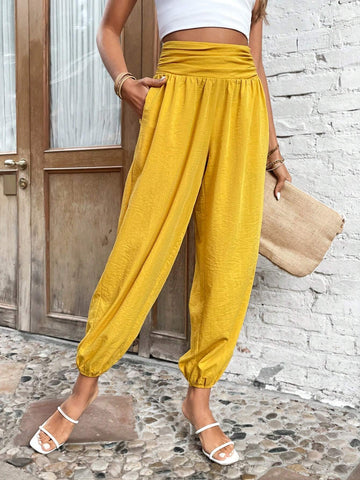 EMERY ROSE Solid Slant Pocket Carrot Pants