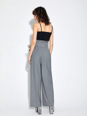 Knot Shoulder Cami Top & Wide Leg Pants