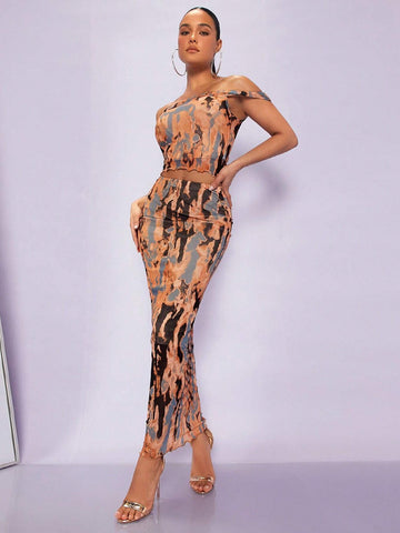 BAE Tie Dye Pencil Skirt