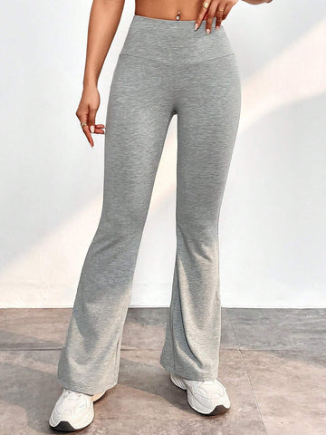 Solid Flare Leg Pants