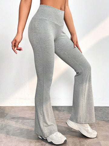 Solid Flare Leg Pants