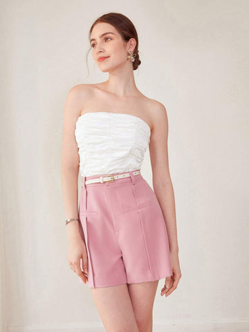 MOTF PREMIUM WIDE DRESSY SHORTS WITHOUT BELT