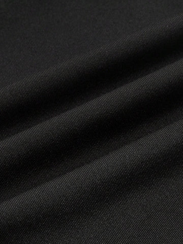 EZwear Solid Overlap Waist Biker Shorts