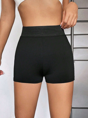 EZwear Solid Crop Shorts