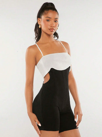 Two Tone Unitard Romper