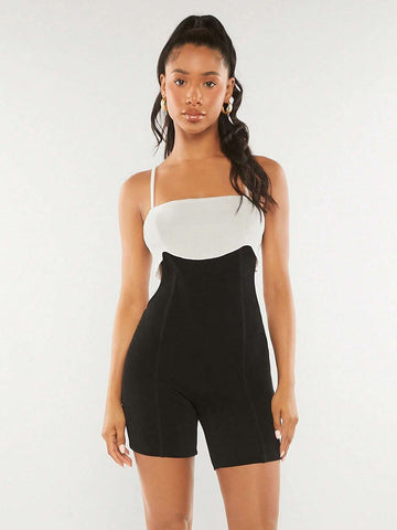 Two Tone Unitard Romper