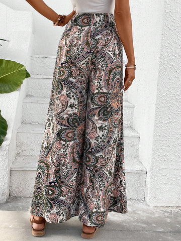 EMERY ROSE Paisley Print Wide Leg Pants