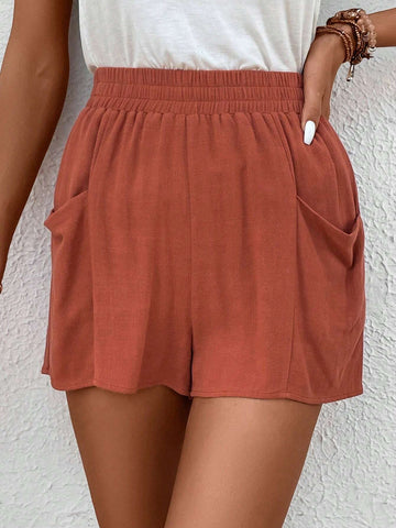 EMERY ROSE Solid Dual Pocket Shorts