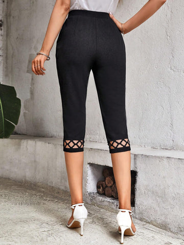 EMERY ROSE Cut Out Hem Capri Pants
