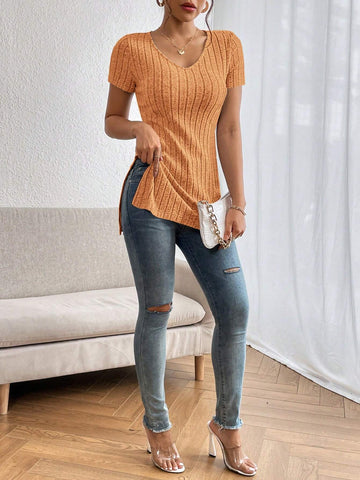 Unity Solid Split Hem Tee