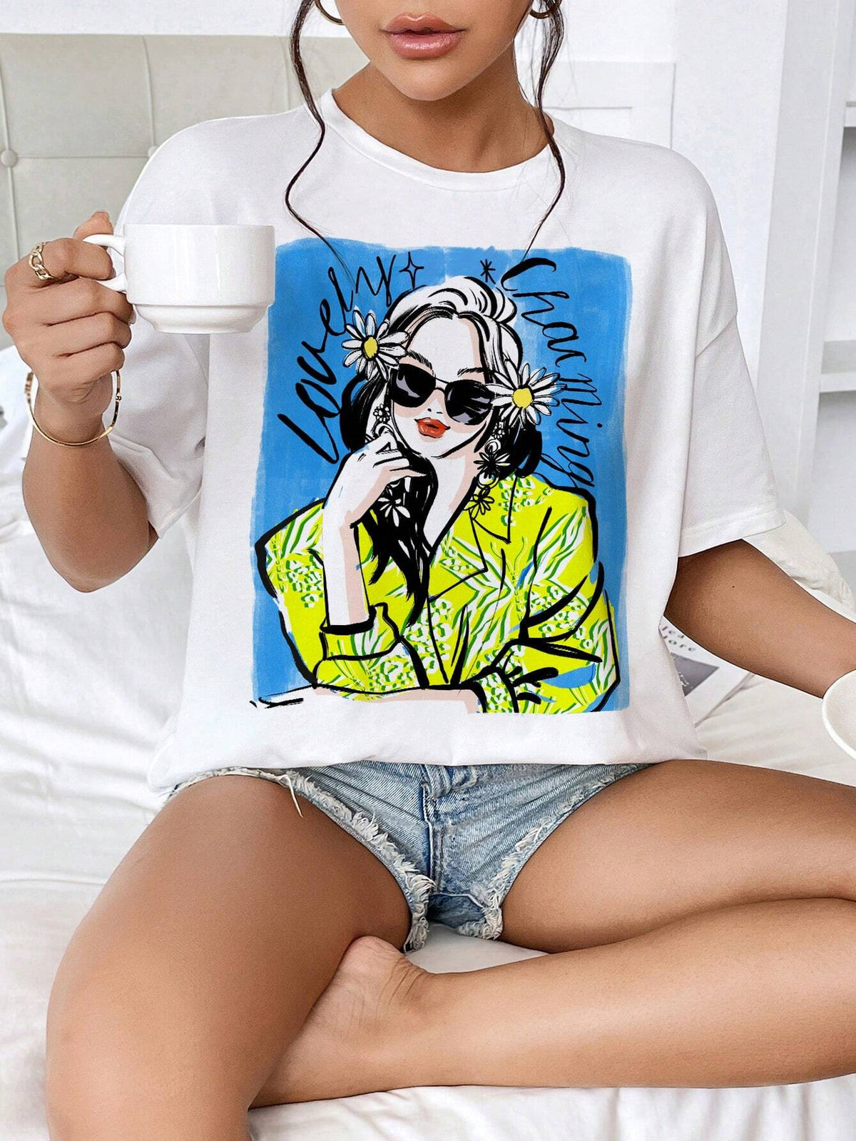 Unity Figure Graphic Drop Shoulder Tee