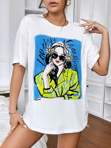 Unity Figure Graphic Drop Shoulder Tee