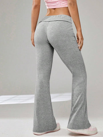 EZwear Solid Flare Leg Pants
