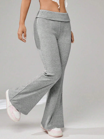 EZwear Solid Flare Leg Pants