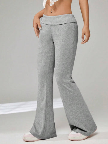 EZwear Solid Flare Leg Pants