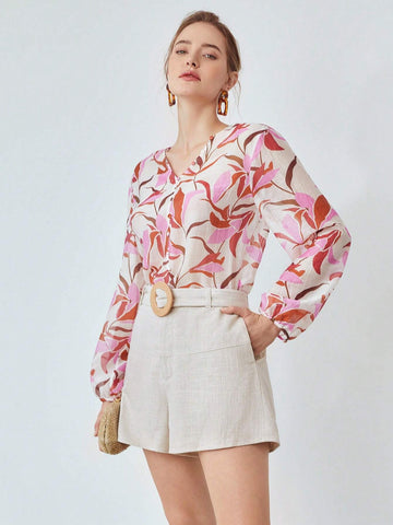 MOTF PREMIUM BELTED LINEN VISCOSE SHORTS