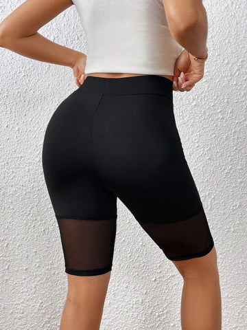 Unity Contrast Mesh Biker Shorts