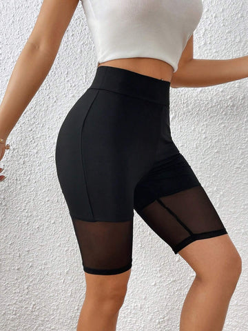 Unity Contrast Mesh Biker Shorts