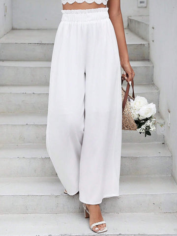 Paperbag Waist Wide Leg Pants