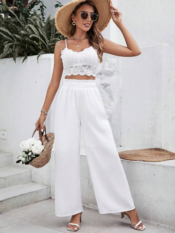 Paperbag Waist Wide Leg Pants