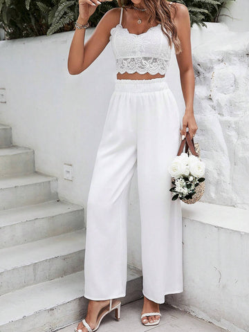 Paperbag Waist Wide Leg Pants