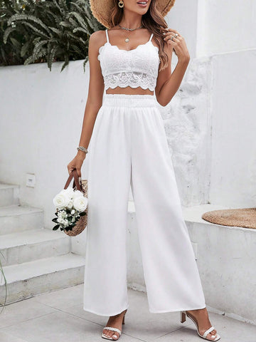 Paperbag Waist Wide Leg Pants