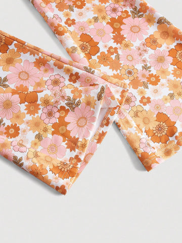 MOD Floral Print Flare Leg Pants