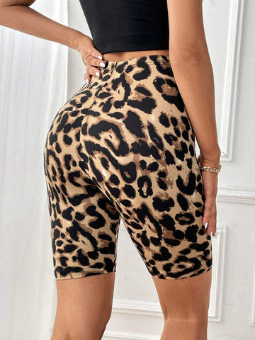 Unity Leopard Print Biker Shorts