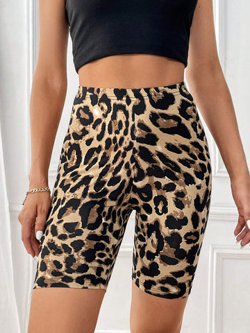 Unity Leopard Print Biker Shorts