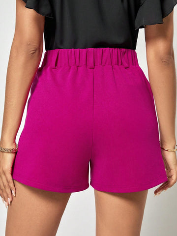 EMERY ROSE High Waist Solid Shorts