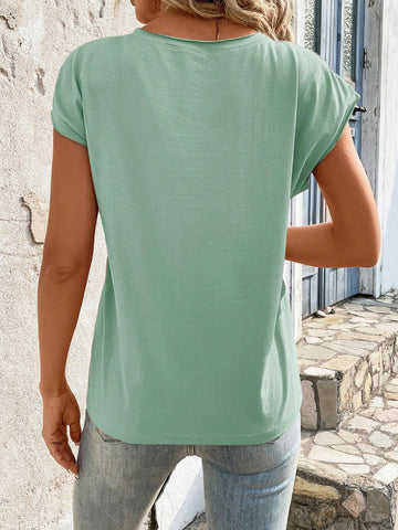 EMERY ROSE Solid Batwing Sleeve Tee