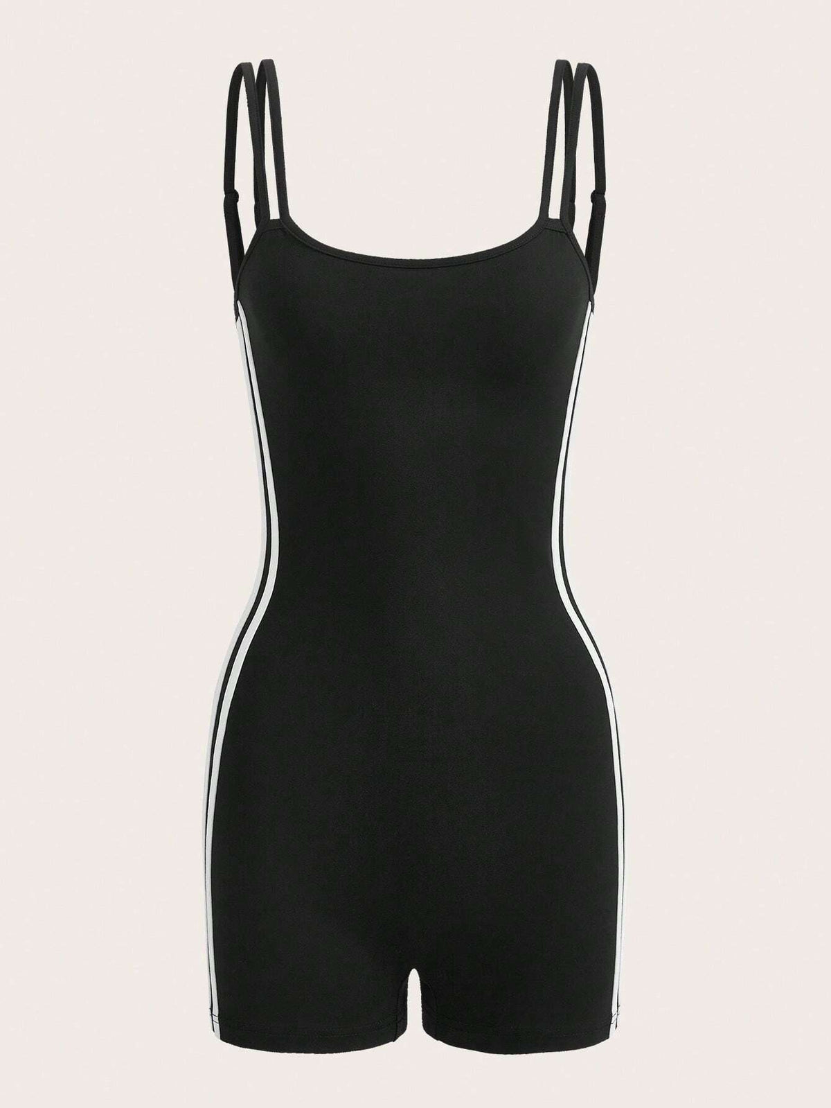 Contrast Binding Cami Unitard Romper