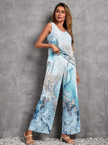 EMERY ROSE Graphic Print Tank Top & Pants