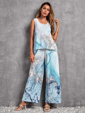 EMERY ROSE Graphic Print Tank Top & Pants