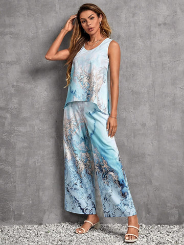 EMERY ROSE Graphic Print Tank Top & Pants